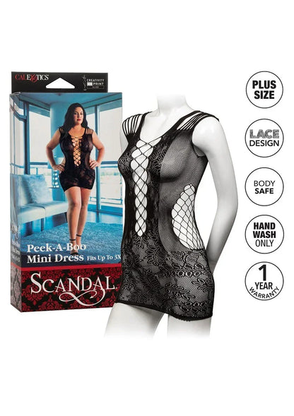 CalExoticsScandalPlusSizePeek-A-BooMiniDress5 @ Happytoys Sexshop: online sex shop for Feeling Happy & Easy 😊 the erotic store owned by a woman