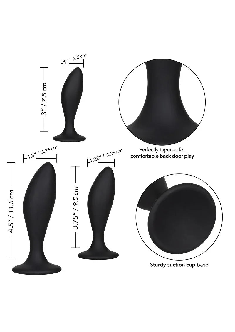 ♂ ♀ CalExotics Silicone Anal Curve Kit - Happytoys Sexshop: Toys for Feeling Happy & Easy 😊 - Discreet geleverd