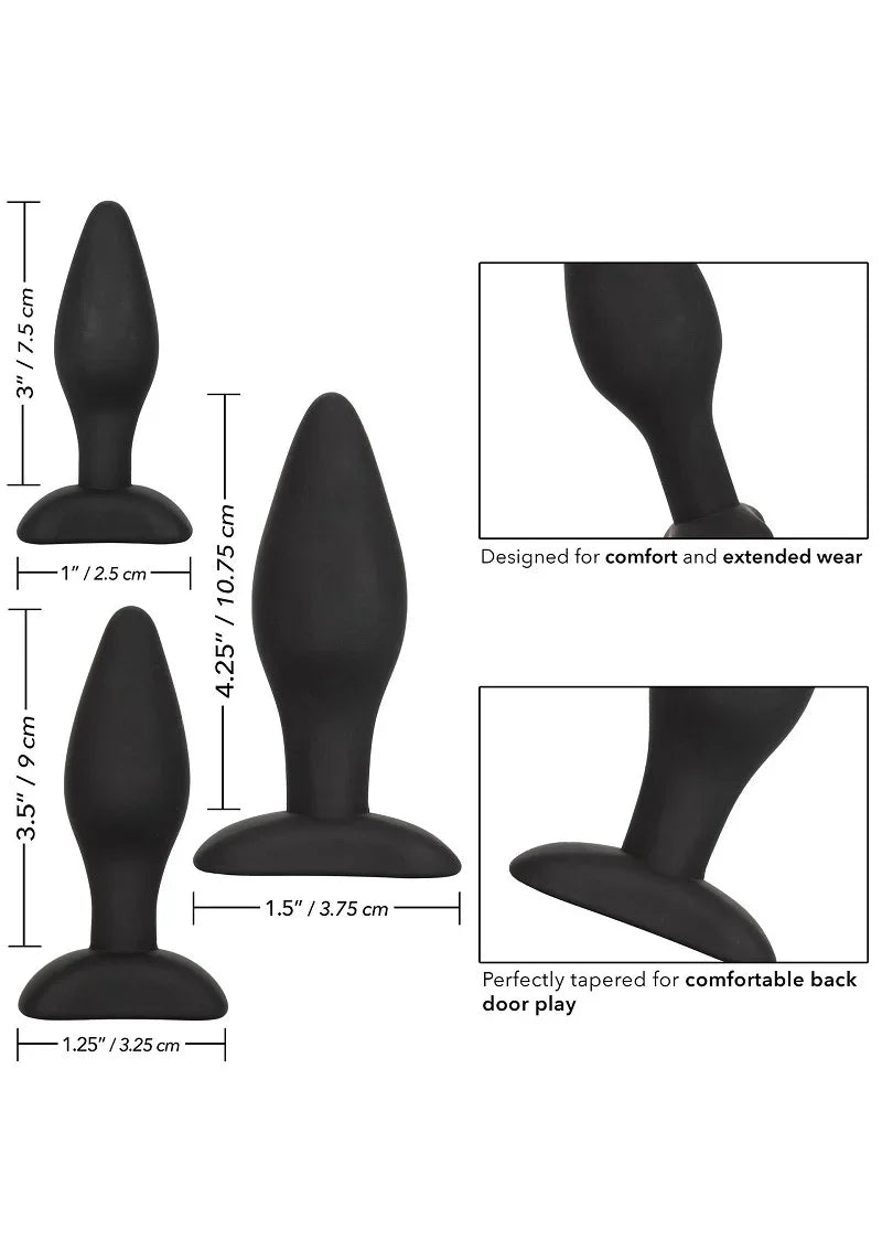 ♂ ♀ CalExotics Silicone Anal Exerciser Kit - Happytoys Sexshop: Toys for Feeling Happy & Easy 😊 - Discreet geleverd