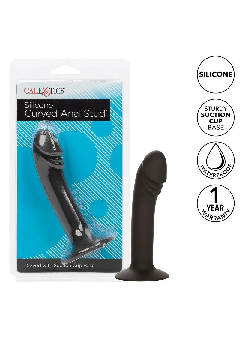 Bestel: Silicone Curved Anal Stud by CalExotics - bij Happytoys: de erotische sex webshop | liever Happy dan Easy ⭐⭐⭐⭐⭐