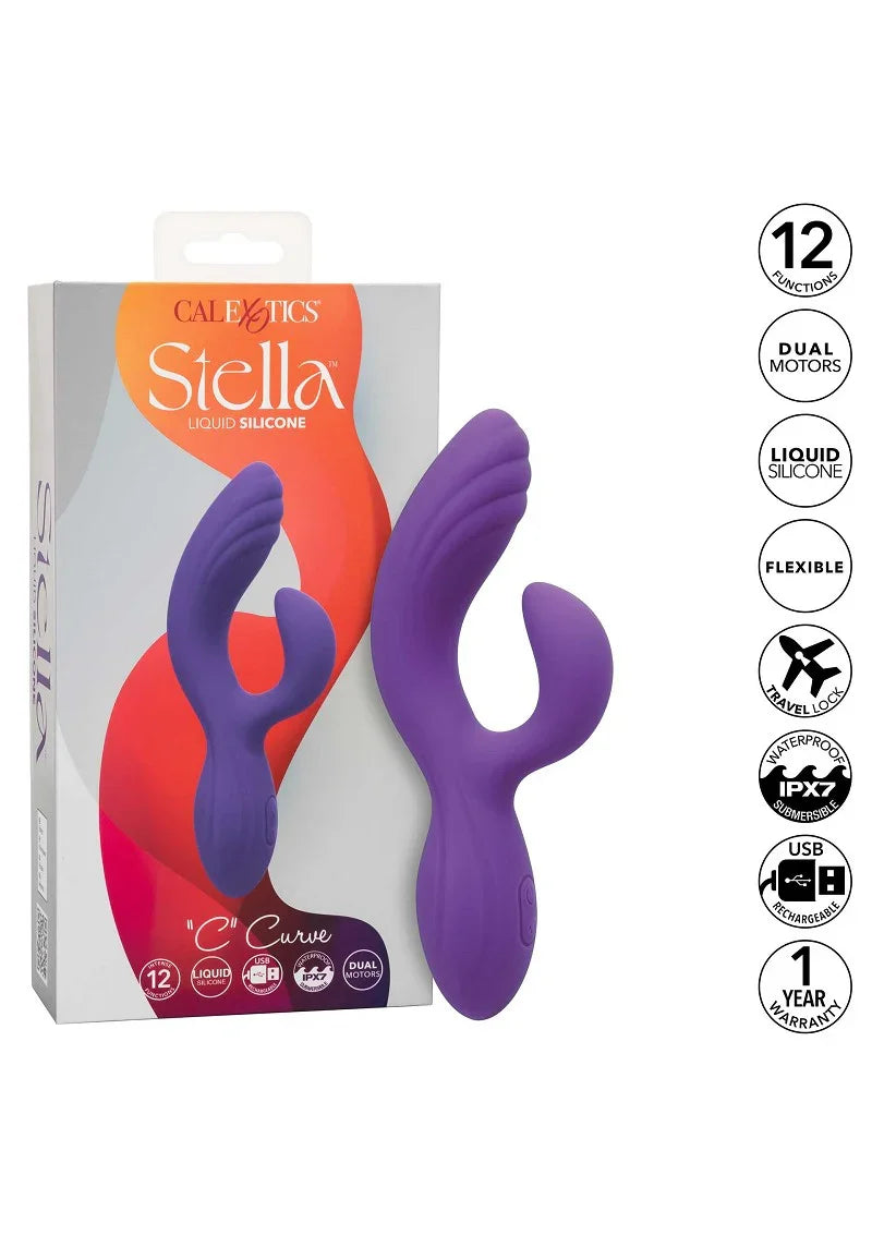 ♀ CalExotics Stella Liquid Silicone 'C” Curve - Happytoys Sexshop: Toys for Feeling Happy & Easy 😊 - Discreet geleverd