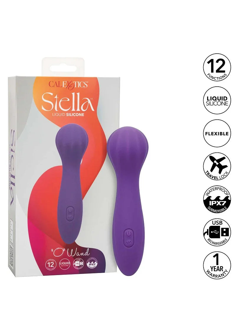 Stella Liquid Silicone 'O” Wand by CalExotics - Happytoys Sexshop: Toys for Feeling Happy & Easy 😊 - Discreet geleverd