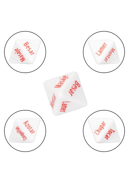 ♂ ♀ CalExotics Tempt & Tease Dados dice (ESP) - Happytoys Sexshop: Toys for Feeling Happy & Easy 😊 - Discreet geleverd