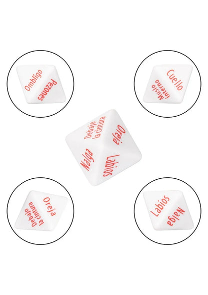 ♂ ♀ CalExotics Tempt & Tease Dados dice (ESP) - Happytoys Sexshop: Toys for Feeling Happy & Easy 😊 - Discreet geleverd