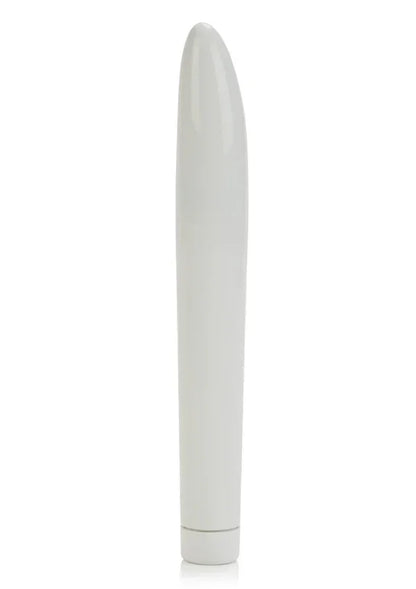 Classic white maxi vibrator with smooth surface from Cal Exotics against a white background