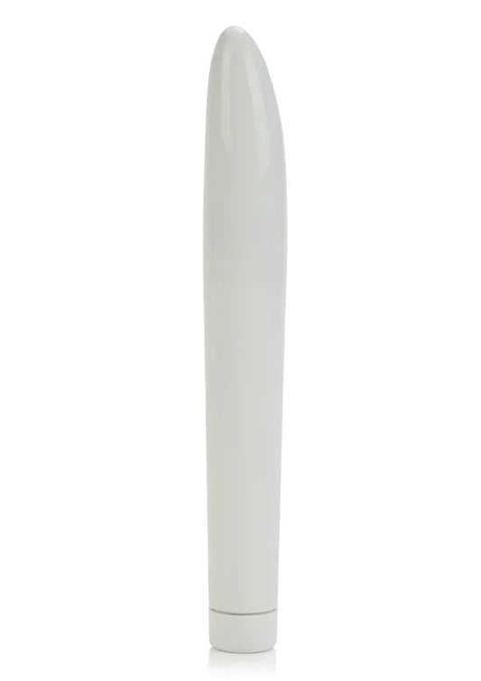 Classic white maxi vibrator with smooth surface from Cal Exotics against a white background