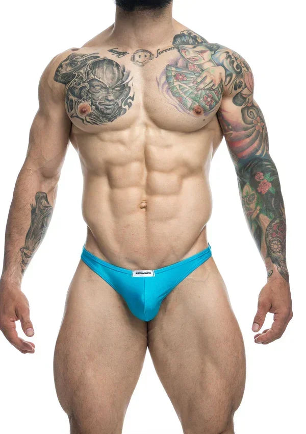 Classic Tanga Size XL Aqua by Justin+Simon - Happytoys Sexshop: online sex shop for Feeling Happy & Easy 😊 - Discreet geleverd
