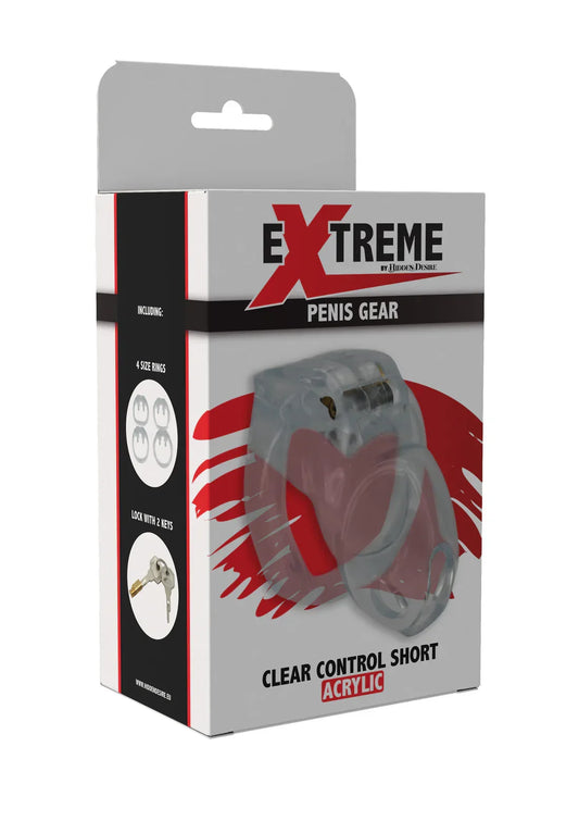 Clear Control Cock Cage Short by Hidden Desire