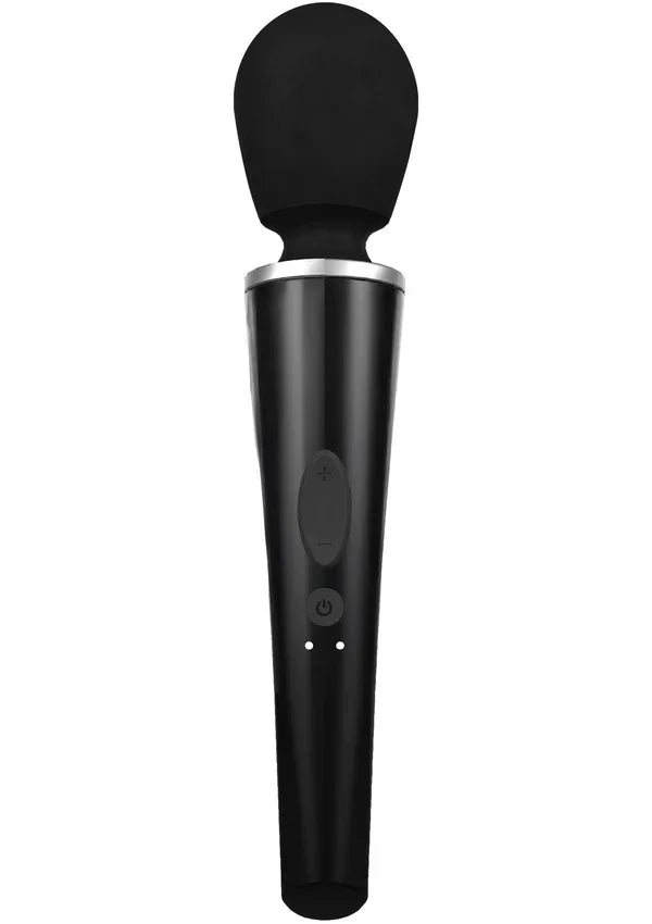 Compact Wand Massager Black by Caresse - Happytoys Sexshop: Toys for Feeling Happy & Easy 😊 - Discreet geleverd