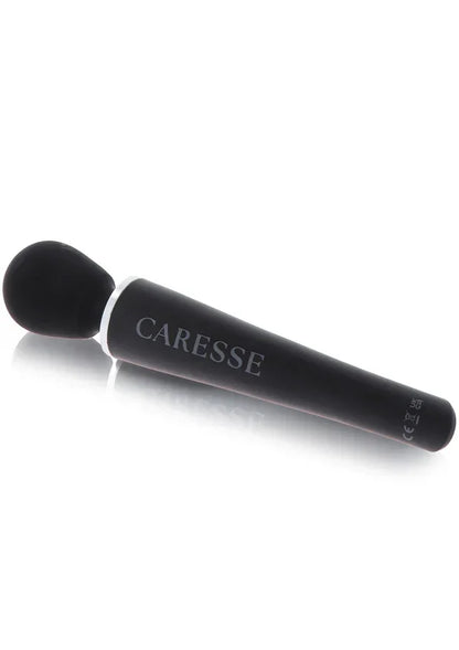 Compact Wand Massager Black by Caresse - Happytoys Sexshop: Toys for Feeling Happy & Easy 😊 - Discreet geleverd