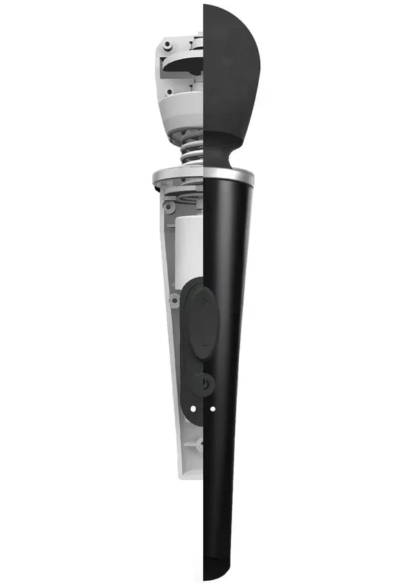 Compact Wand Massager Black by Caresse - Happytoys Sexshop: Toys for Feeling Happy & Easy 😊 - Discreet geleverd