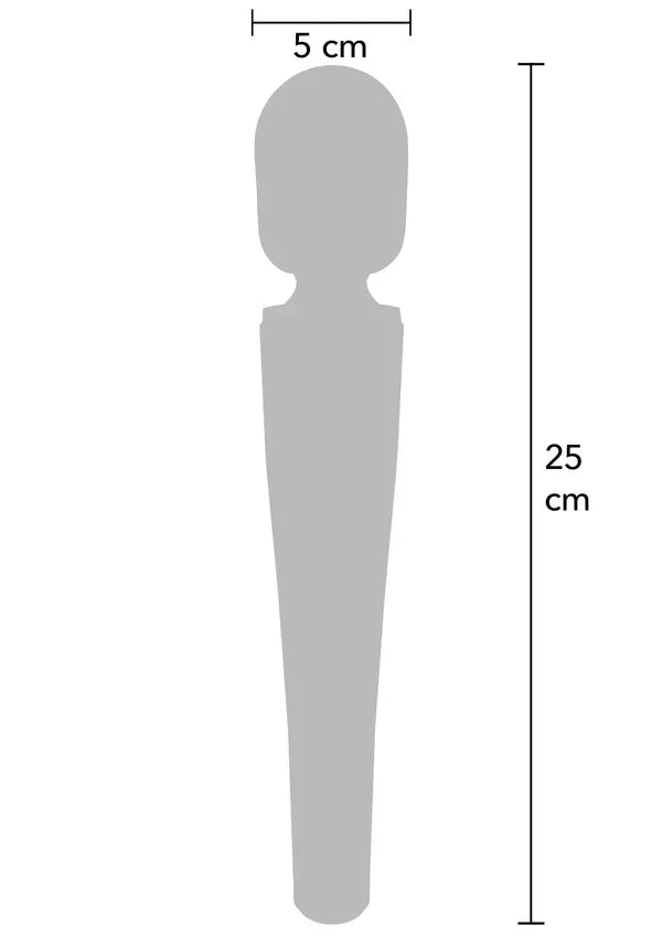 Compact Wand Massager Black by Caresse - Happytoys Sexshop: Toys for Feeling Happy & Easy 😊 - Discreet geleverd