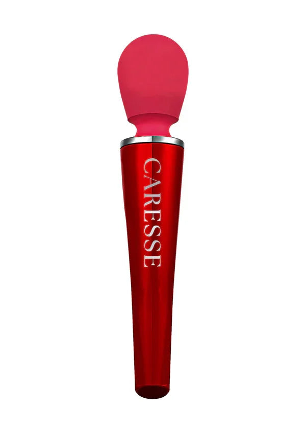 Compact Wand Massager Red by Caresse - Happytoys Sexshop: Toys for Feeling Happy & Easy 😊 - Discreet geleverd