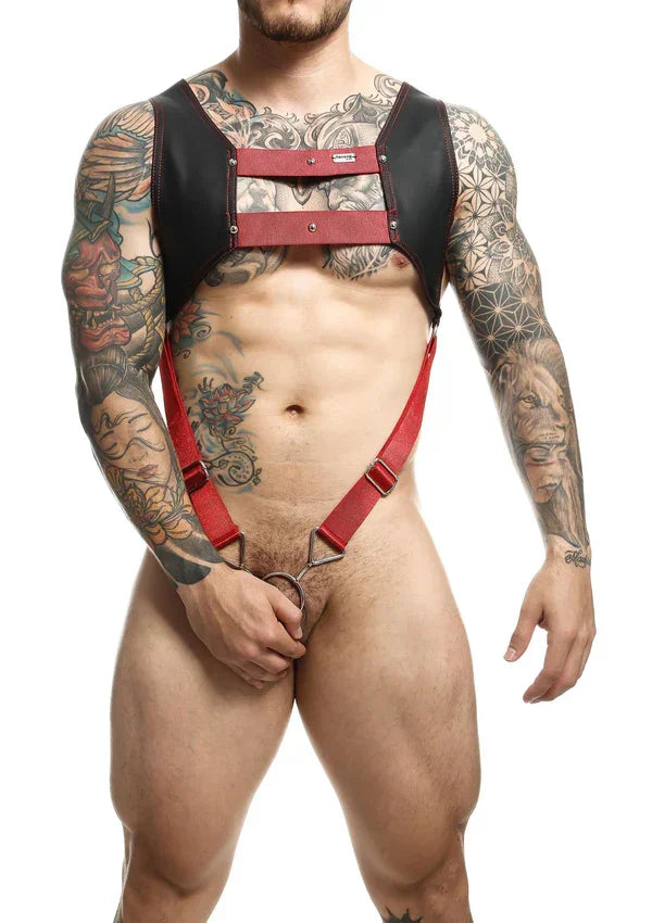 Bestel: DNGEON Top Cockring Harness by MOB - bij Happytoys: de erotische sex webshop | liever Happy dan Easy ⭐⭐⭐⭐⭐