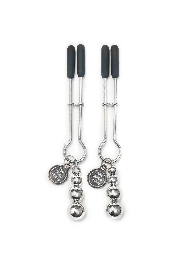 The Pinch Adjustable Nipple Clamps by Fifty Shades of Grey - Happytoys Sexshop: online sex shop for Feeling Happy & Easy 😊 - Discreet geleverd
