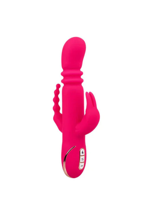 Heated Silicone Triple Rabbit by CalExotics - Happytoys Sexshop: Toys for Feeling Happy & Easy 😊 - Discreet geleverd