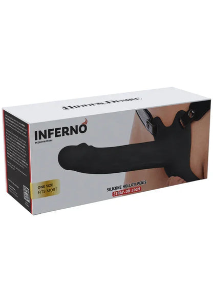 Hollow Penis Strapon 20cm Black by Hidden Desire - Happytoys Sexshop: online sex shop for Feeling Happy & Easy 😊 - Discreet geleverd