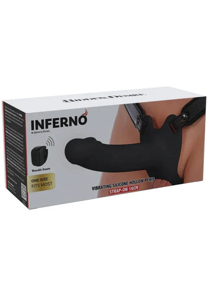Hollow Penis Strapon Vibrating 16cm Black by Hidden Desire - Happytoys Sexshop: Toys for Feeling Happy & Easy 😊 - Discreet geleverd