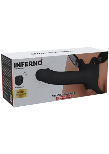 Hollow Penis Strapon Vibrating 18cm Black by Hidden Desire - Happytoys Sexshop: Toys for Feeling Happy & Easy 😊 - Discreet geleverd