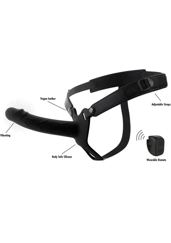 Hollow Penis Strapon Vibrating 18cm Black by Hidden Desire - Happytoys Sexshop: Toys for Feeling Happy & Easy 😊 - Discreet geleverd