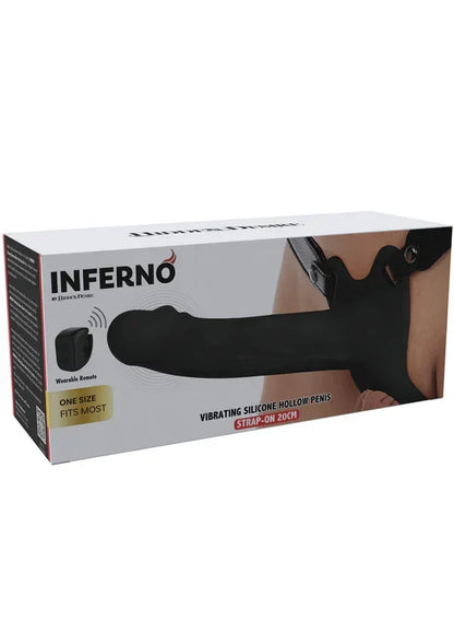 Hollow Penis Strapon Vibrating 20cm Black by Hidden Desire - Happytoys Sexshop: Toys for Feeling Happy & Easy 😊 - Discreet geleverd