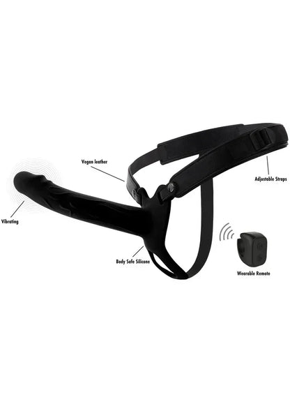 Hollow Penis Strapon Vibrating 20cm Black by Hidden Desire - Happytoys Sexshop: Toys for Feeling Happy & Easy 😊 - Discreet geleverd