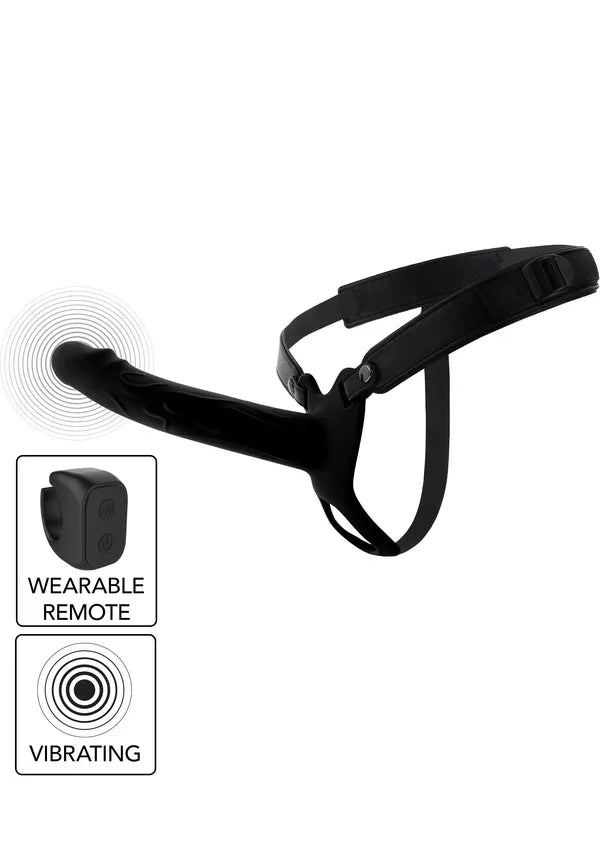 Hollow Penis Strapon Vibrating 20cm Black by Hidden Desire - Happytoys Sexshop: Toys for Feeling Happy & Easy 😊 - Discreet geleverd