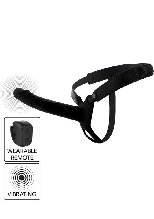 Hollow Penis Strapon Vibrating 20cm Black by Hidden Desire - Happytoys Sexshop: Toys for Feeling Happy & Easy 😊 - Discreet geleverd