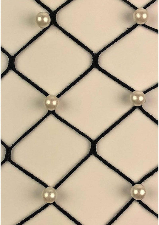 Leg Avenue Faux pearl fence net tights pantys met pareltjes - Happytoys Sexshop: Toys for Feeling Happy & Easy 😊 - Discreet geleverd