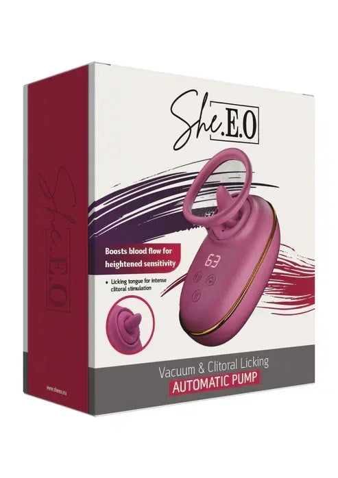 Bestel: Licking Clitoral Automatic Pump by She.E.O. - bij Happytoys: de erotische sex webshop | liever Happy dan Easy ⭐⭐⭐⭐⭐