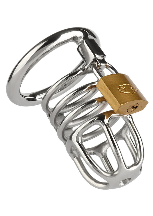 Bestel: Master Chastity Cock Cager by Mr. Steel - bij Happytoys: de erotische sex webshop | liever Happy dan Easy ⭐⭐⭐⭐⭐