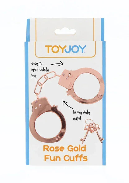 Metal Handcuffs Rose Gold by ToyJoy - Happytoys Sexshop: Toys for Feeling Happy & Easy 😊 - Discreet geleverd