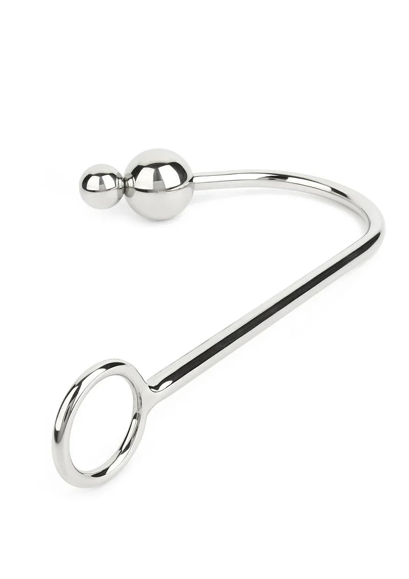 Anal Hook Double Balls 25+40mm by Mr. Steel - Happytoys Sexshop: Toys for Feeling Happy & Easy 😊 - Discreet geleverd