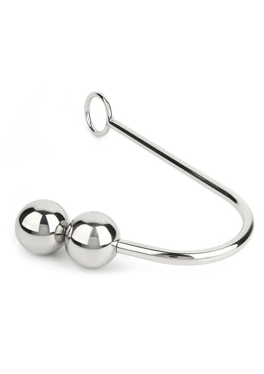 Anal Hook Double Balls 40+40mm by Mr. Steel - Happytoys Sexshop: Toys for Feeling Happy & Easy 😊 - Discreet geleverd