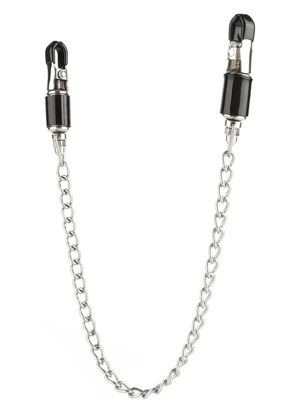 Barrel Tit Clamps With Chain by Mr. Steel - Happytoys Sexshop: Toys for Feeling Happy & Easy 😊 - Discreet geleverd