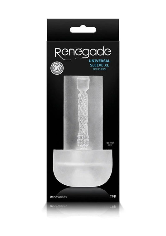 NS Novelties Renegade Universal Sleeve XL voor in Penis pomp (Extra Long) - Happytoys Sexshop: online sex shop for Feeling Happy & Easy 😊 - Discreet geleverd