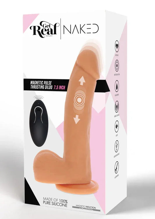 Naked Thrusting Dildo Silicone 19.5 cm by ToyJoy - Happytoys Sexshop: Toys for Feeling Happy & Easy 😊 - Discreet geleverd