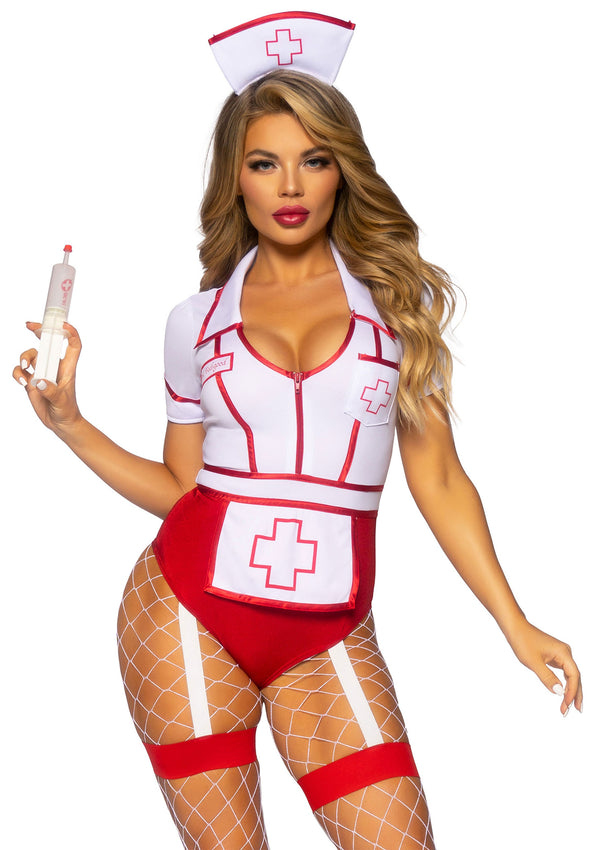 Bestel: Nurse Feelgood Bodysuit by Leg Avenue - bij Happytoys.nl, happytoys.be, Happytoys.ae: erotische sex webshop | liever Happy dan Easy ⭐⭐⭐⭐⭐