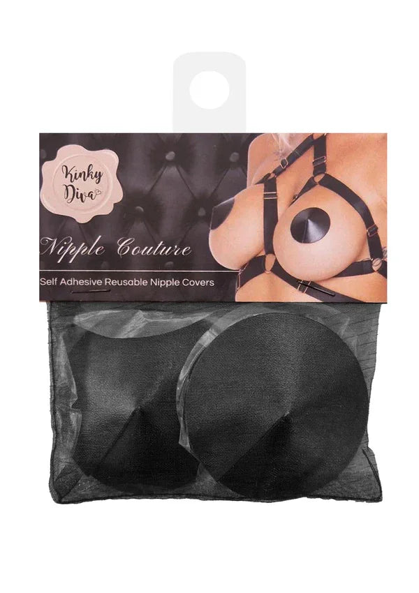 PU Leather Nipple Covers by Kinky Diva - Happytoys Sexshop: online sex shop for Feeling Happy & Easy 😊 - Discreet geleverd