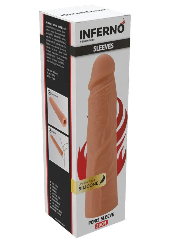 Penis Sleeve Liquid Silicone 20 cm by Hidden Desire - Happytoys Sexshop: Toys for Feeling Happy & Easy 😊 - Discreet geleverd