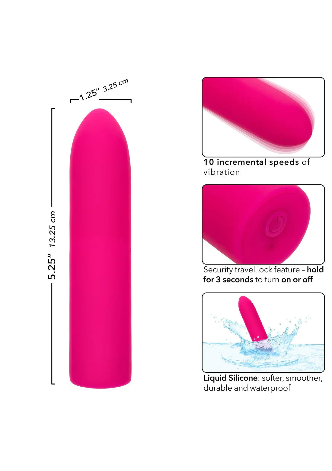 Rechargeable Chic Mini by CalExotics - Happytoys Sexshop: Toys for Feeling Happy & Easy 😊 - Discreet geleverd