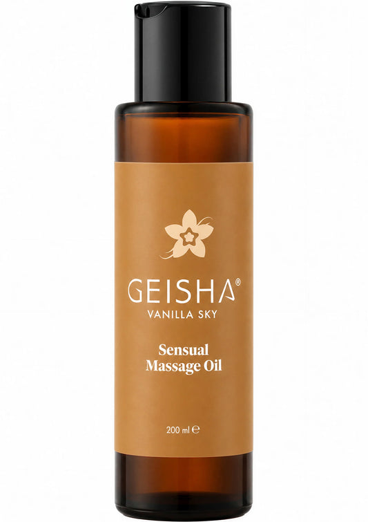 Bestel: Sensual Massage Oil 200 ml by Geisha - bij Happytoys.nl, happytoys.be, Happytoys.ae: erotische sex webshop | liever Happy dan Easy ⭐⭐⭐⭐⭐