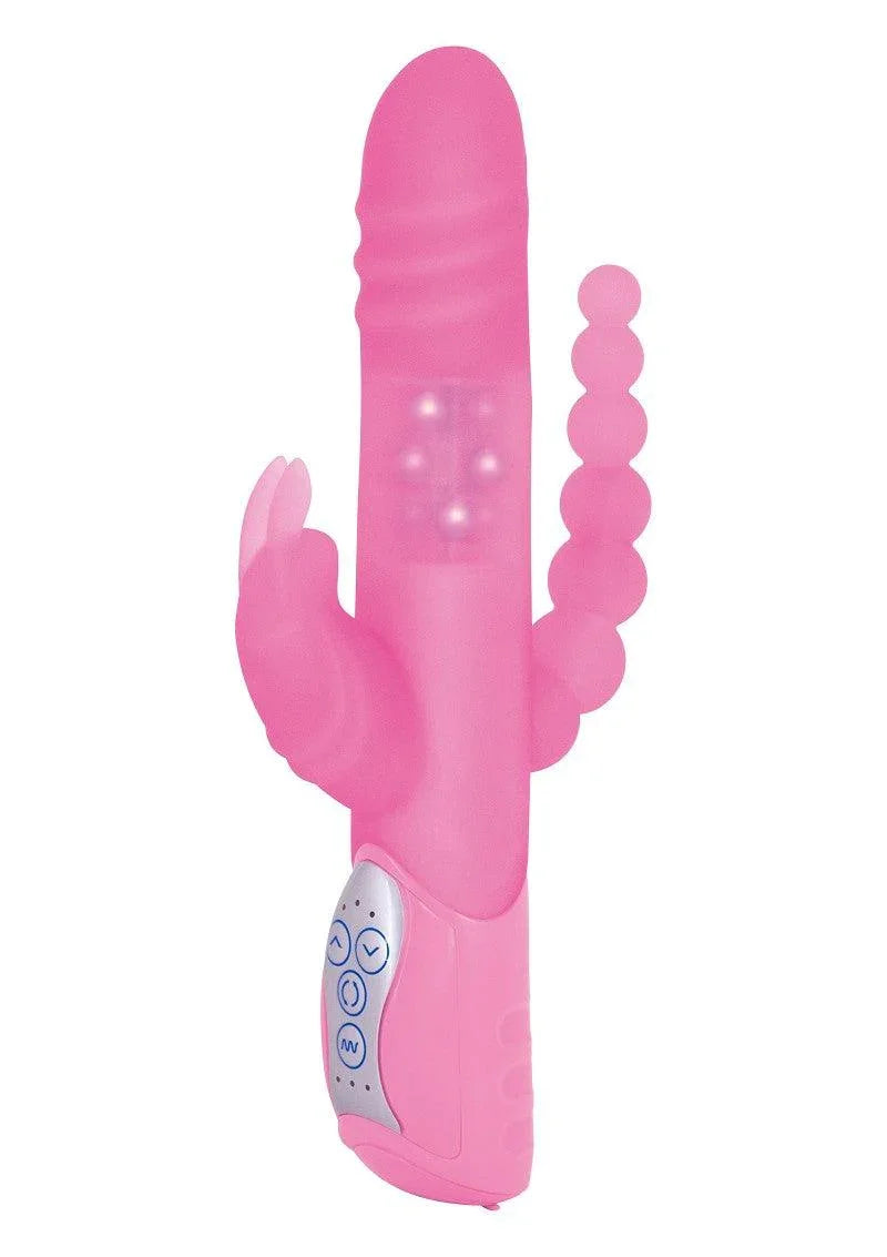 ♀ Seven Creations E-Rabbit Triple Play Driedubbele Vibrator met drie gedeelten - Happytoys Sexshop: Toys for Feeling Happy & Easy 😊 - Discreet geleverd
