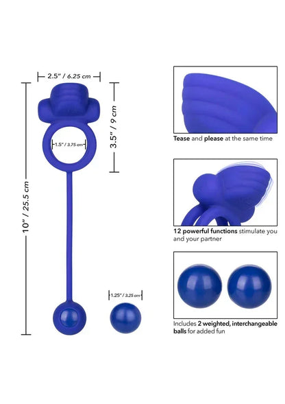 Bestel: Silicone Rechargeable Dual Rockin' Rim Enhancer by CalExotics - bij Happytoys.nl, happytoys.be, Happytoys.ae: erotische sex webshop | liever Happy dan Easy ⭐⭐⭐⭐⭐