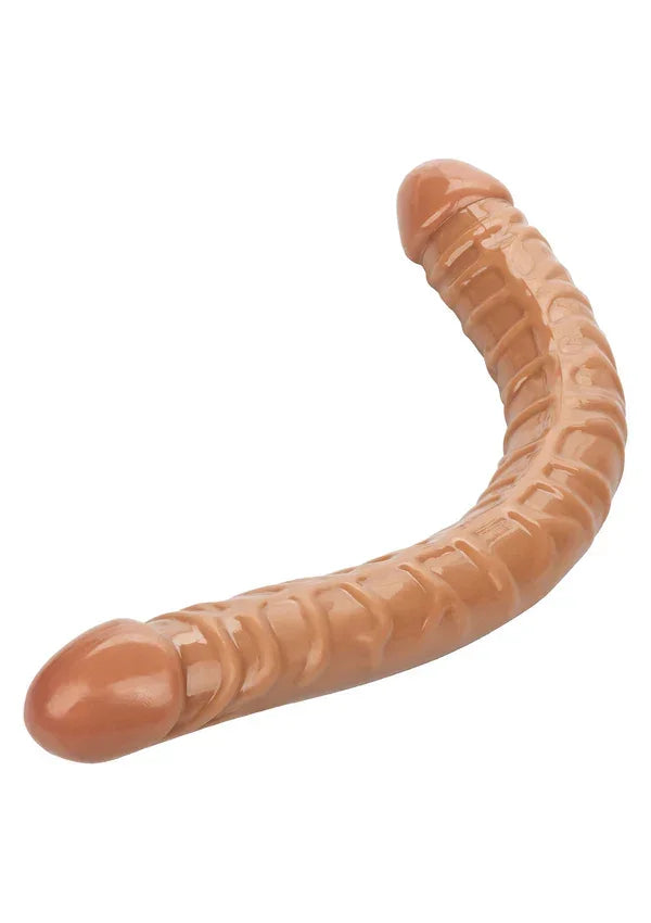 Size Queen Double Dong Brown 17 inch by CalExotics - Happytoys Sexshop: Toys for Feeling Happy & Easy 😊 - Discreet geleverd