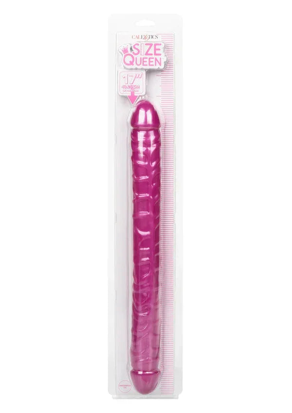 Size Queen Double Dong Pink 17 inch by CalExotics - Happytoys Sexshop: Toys for Feeling Happy & Easy 😊 - Discreet geleverd