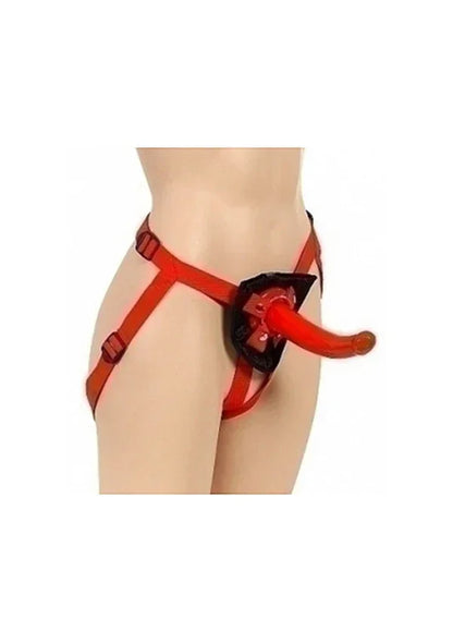 Bestel: Sophia's Red Rider Strap On by CalExotics - bij Happytoys: de erotische sex webshop | liever Happy dan Easy ⭐⭐⭐⭐⭐