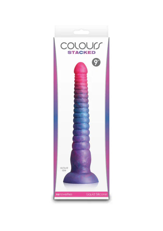 Stacked 9 inch Dildo Blue by NS Novelties - Happytoys Sexshop: Toys for Feeling Happy & Easy 😊 - Discreet geleverd