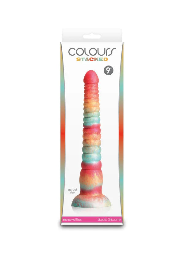 Stacked 9 inch Dildo Red by NS Novelties - Happytoys Sexshop: Toys for Feeling Happy & Easy 😊 - Discreet geleverd