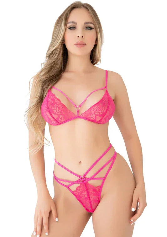Strappy lace bra set by Daring Intimates - Happytoys Sexshop: Toys for Feeling Happy & Easy 😊 - Discreet geleverd